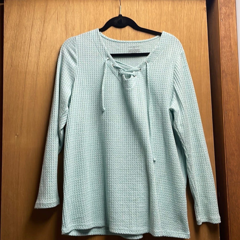 Lame Bryant women’s top seafoam greenish blue